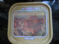 Retro Henningen Brau 1869 sör reklám tálca Pelliconi Bologna Italy