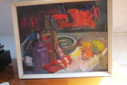 REZES MOLNÁR MIHÁLY STILL LIFE 50X40 - (1983)