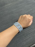 Light blue crochet bracelet