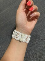 White crochet bracelet