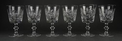 1N691 polished crystal red wine glass set 6 pieces