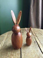Old wooden bunny ornaments