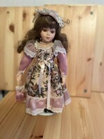 40cm vintage marked porcelain head doll