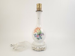 Herendi nagyméretű virágmintás barokk talpas lámpatest