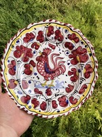 Deruta Italian rooster ceramic wall decorative plate hand painted