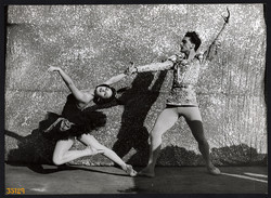 Larger size, photo art work by István Szendrő. Ballet performance, dance, art, 1930s.