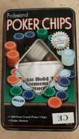 Texas holdem poker 100 chips and dealer chips in their new box