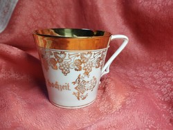 Kpm, gilded porcelain cup with bunch of grapes