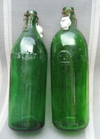 2 Margitsziget crystal water/mineral water bottles