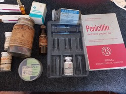 Retro gyógyszerek/Orvosi rendelő dekoráció/ Vintage gyógyszertári termékek