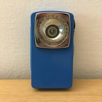 Retro blue flashlight