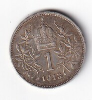 Osztrák ezüst 2 Korona 1913 (patinás)
