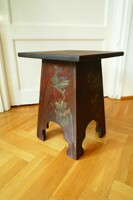 Antique Art Nouveau wooden table, seat, storage, or bedside table