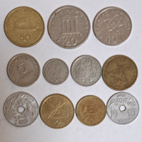 Görögország pénzérmék, vegyesen, 10 féle 11 db (3)
