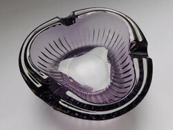 Purple glass ashtray