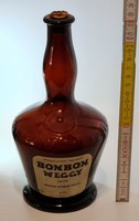 "Bonbon Meggy Likőr" címkés barna "Zwack" likőrösüveg (2713)