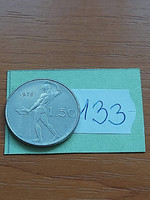 Italy 50 lira 1978 r, vulcano forge, stainless steel 133