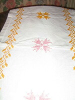 Beautiful hand embroidered tablecloth runner