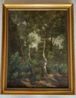 János Tóth's painting depicting trees
