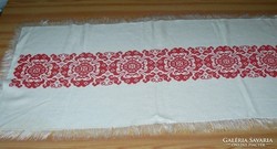 Charming hand embroidered cross stitch runner