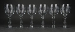 1N728 beautiful stemmed polished glass wine glass set of 6 pieces