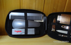 The contents of the travel set are of good quality and the holder is made of fine soft leather.