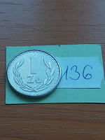 Poland 1 zloty 1986 alu. 136