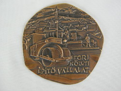 Bronze plaque Eger road construction company