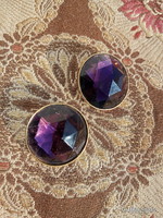 Purple, slightly shiny, retro clip (earring) from 1986