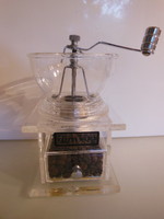 Coffee grinder - 18 x 14 x 11 cm - plexiglass - spectacular - German - perfect