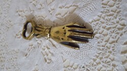 Hand-shaped brass bottle opener, beer opener