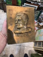 Stalin bronze wall decoration, 20 x 18 cm work, for collectors.