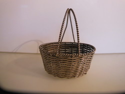 Basket - really silver plated - 10 x 9 x 7 cm - German - flawless