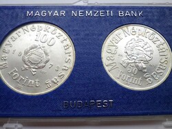 1973 Petőfi 50+100 HUF silver coin pair