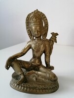 Hindu Indra isten sárgaréz szobor