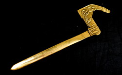 Copper leaf-cutting dagger - knife with a miner's degree motif