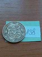 Kenya 10 cents 1987 daniel toroitich arap moi, nickel-brass 138