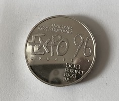 Ezüst 500 forint Expo 96