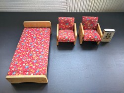 Two small retro doll furniture sets