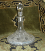 Antique crystal wine decanter