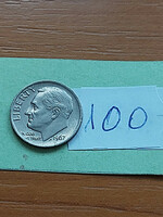 Usa 10 cent dime 1967 franklin d. Roosevelt, copper-nickel 100