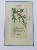 Old Christmas card heart stars