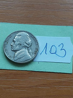 Usa 5 cents 1964 / d, thomas jefferson, copper-nickel 103