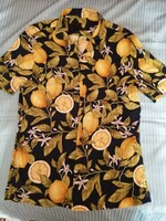 Men's shirt with colorful pattern, Hawaiian style, size S