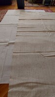 Large hemp linen natural sheets in two colors, hand-stitched, never used.