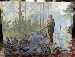 Nehezen olvasható szignóval: Vadászjelenet