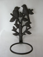 Cast iron bird wall flowerpot