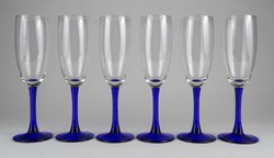 1N626 flawless blue champagne glass set 6 pieces