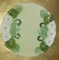 Körmöcbánya majolica plate + spring wall hanger