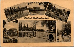 Hajdúszoboszló, greetings from Hajdúszoboszló postcard, 1952